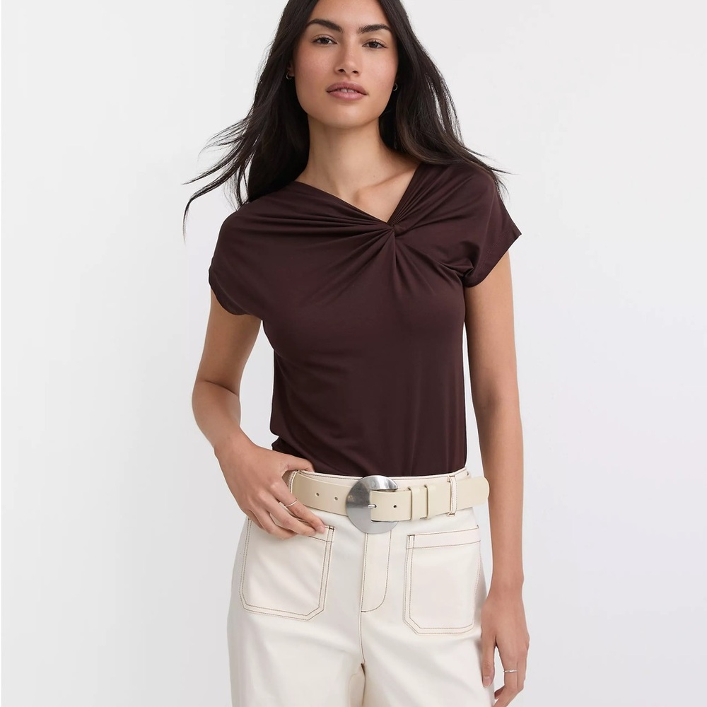 NWT LOFT Knotted Baby Tee | Size Medium | Style 776507